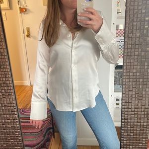 White Satin Blouse